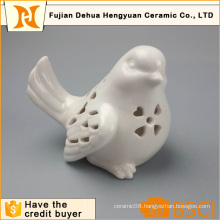 White Ceramic Hollow Bird Ceramic Crafts (garden decoration)